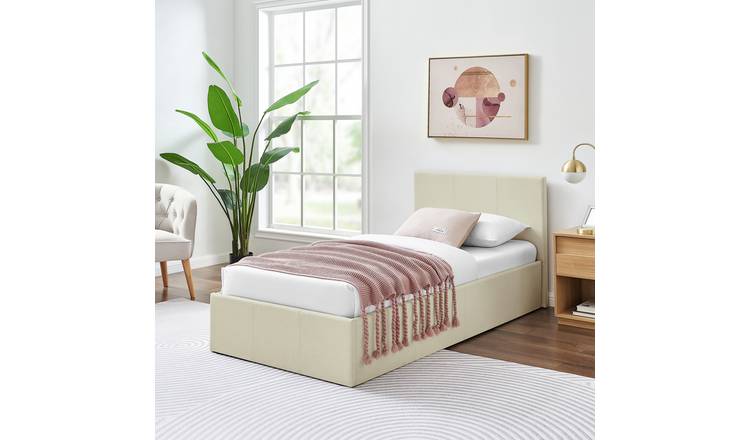 Argos Home Heathdon Single End Lift Ottoman Bed - Natural