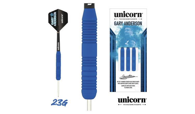 Unicorn Gary Anderson 23g Rubberised Brass Darts