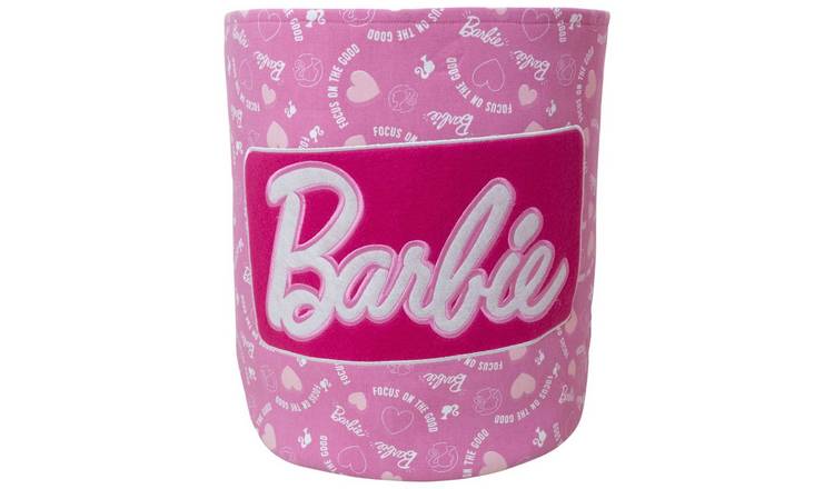 Barbie Badge Polyester Storage Tub - Pink