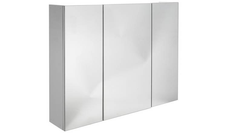 Buy Argos Home 3 Door Mirrored Cabinet White Bathroom Wall Cabinets Argos