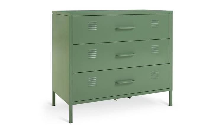 Habitat Stevie 3 Drawer Chest - Green