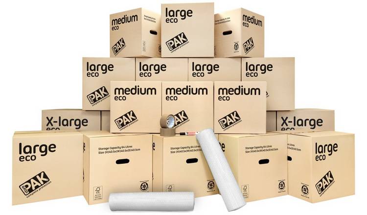 Buy Storepak Eco Moving House Cardboard Storage Boxes Set Of 20 Moving House Packs And Bubble 0691