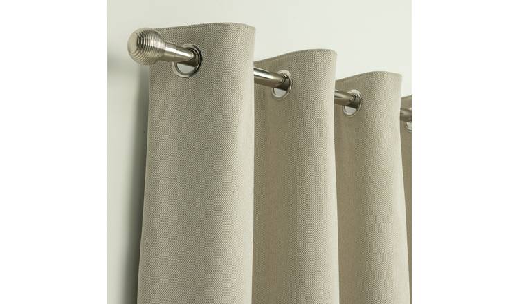 Habitat Textured Plain Blackout Eyelet Curtains - Neutral