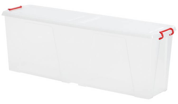 Buy Strata Curve 1 x 100L Storage Boxes with Lid - Clear, Plastic storage  boxes and drawers