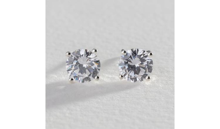 Cubic zirconia hot sale earrings argos