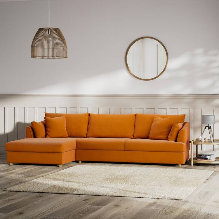 Habitat Holmfirth Left Hand Corner Sofa - Orange 0