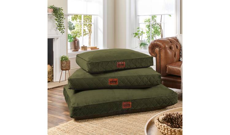 Paws For Slumber Luxury Forest Green Pet Bed-Large