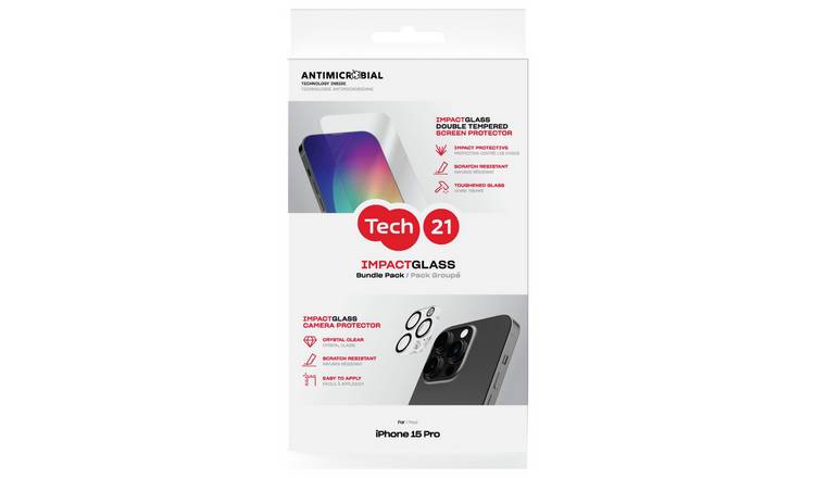 Tech21 iPhone 15 Pro Screen And Camera Protector