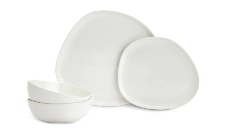 Habitat x Scion 12 Piece Stoneware Dinner Set - White