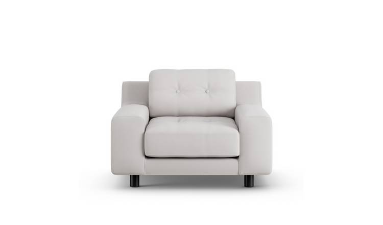 Habitat Hendricks Fabric Armchair - Natural - Black Leg