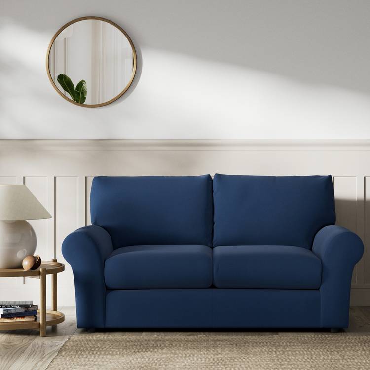  Habitat Molton Fabric 2 Seater Sofa - Navy 0