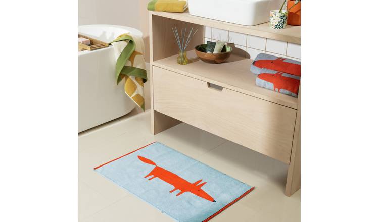 Habitat x Scion Mr Fox Bath Mat - Blue
