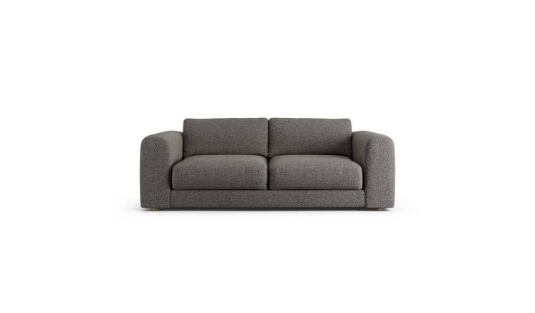 Habitat Ayr Large Fabric 3 Seater Sofa - Charcoal