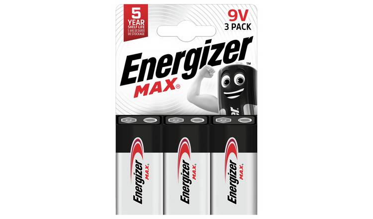 Energizer Max Alkaline 9V Batteries - Pack of 3