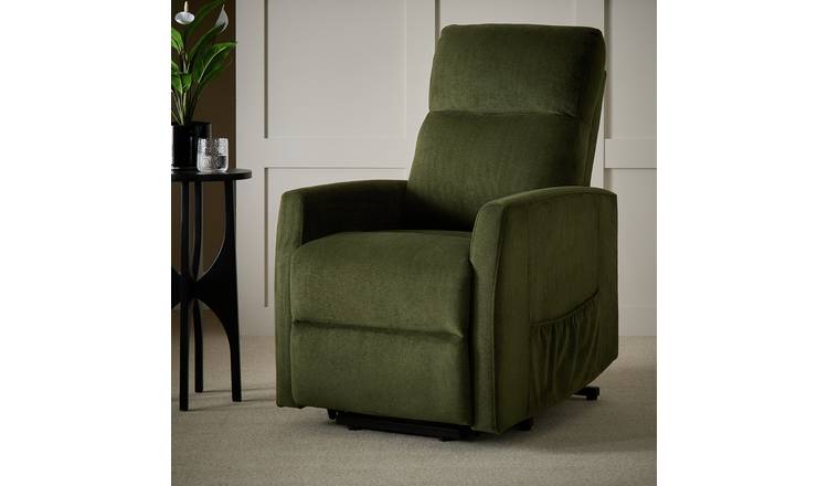 Argos Home Waylon Fabric Rise & Recline Chair - Green