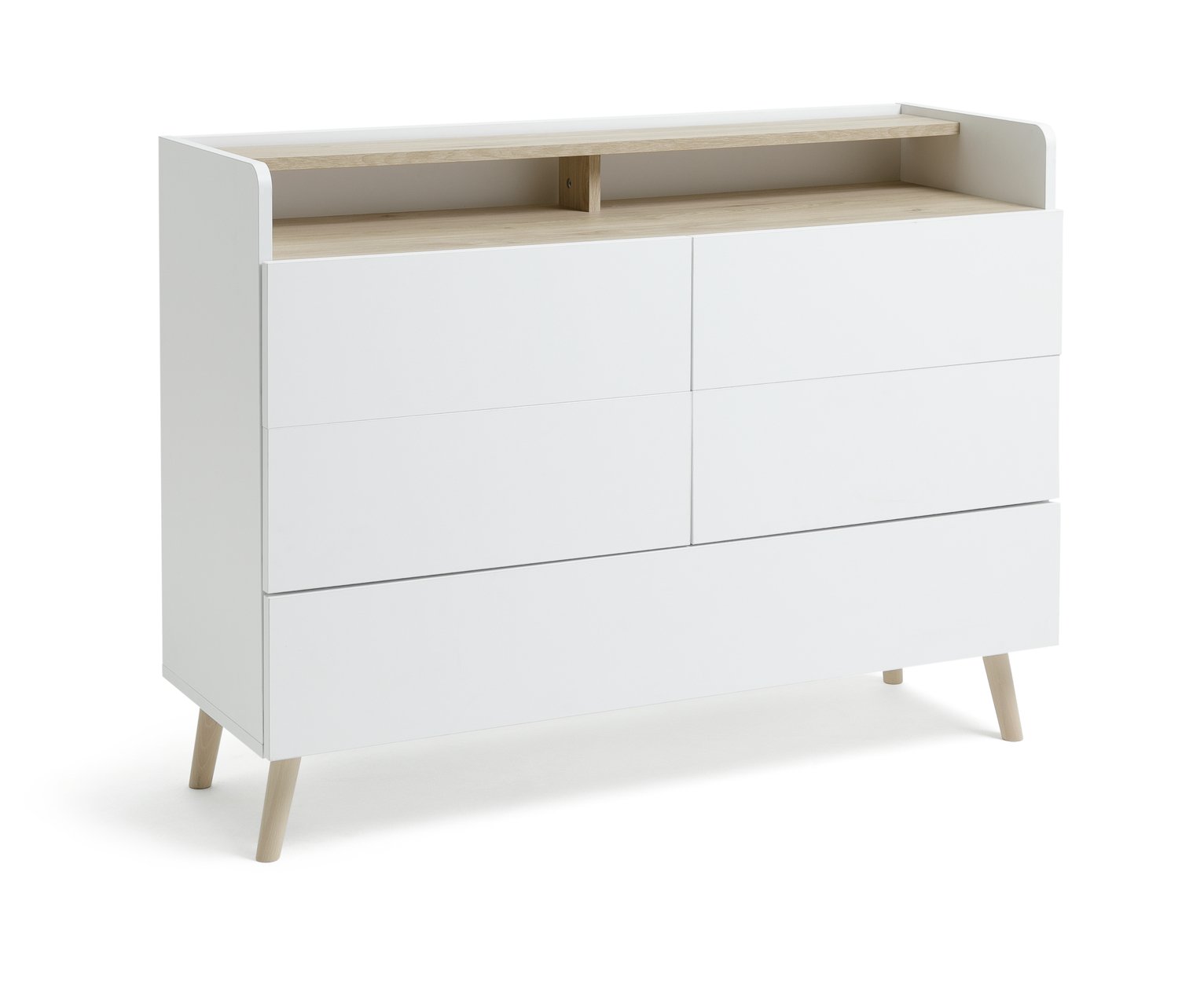 Habitat Skandi 4 1 Drawer Chest - White Two Tone