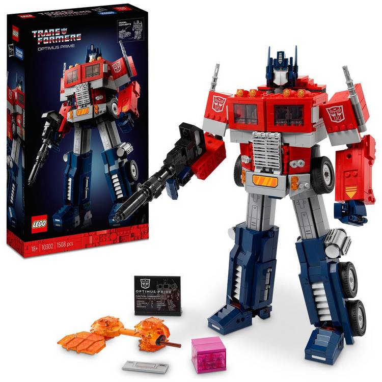 LEGO Icons Optimus Prime Transformers Robot Model Set 10302 0