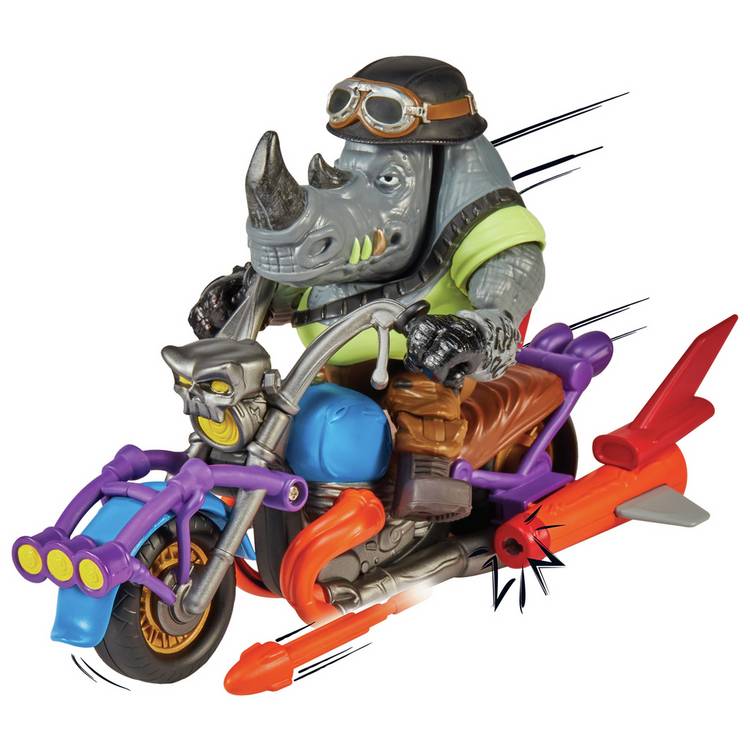 TMNT Hopper Cycle with Rocksteady Action Figure 0