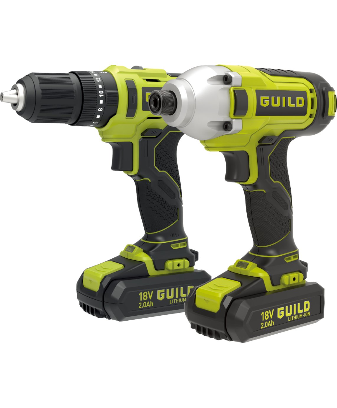 Guild 2.0AH Cordless Combi Drill and Impact Driver - 18V