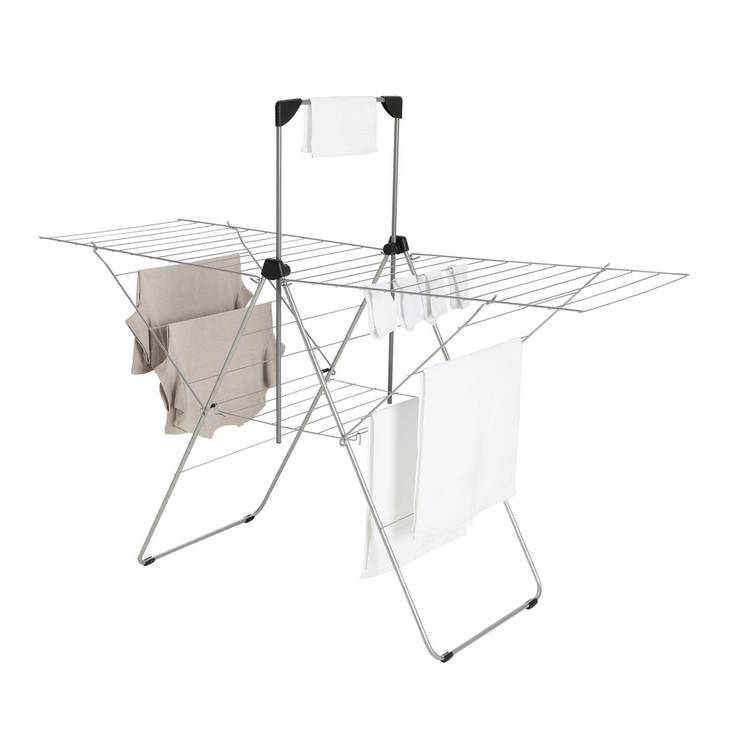 Argos Home 30m Large Indoor Clothes Airer with Hanging Rail 0