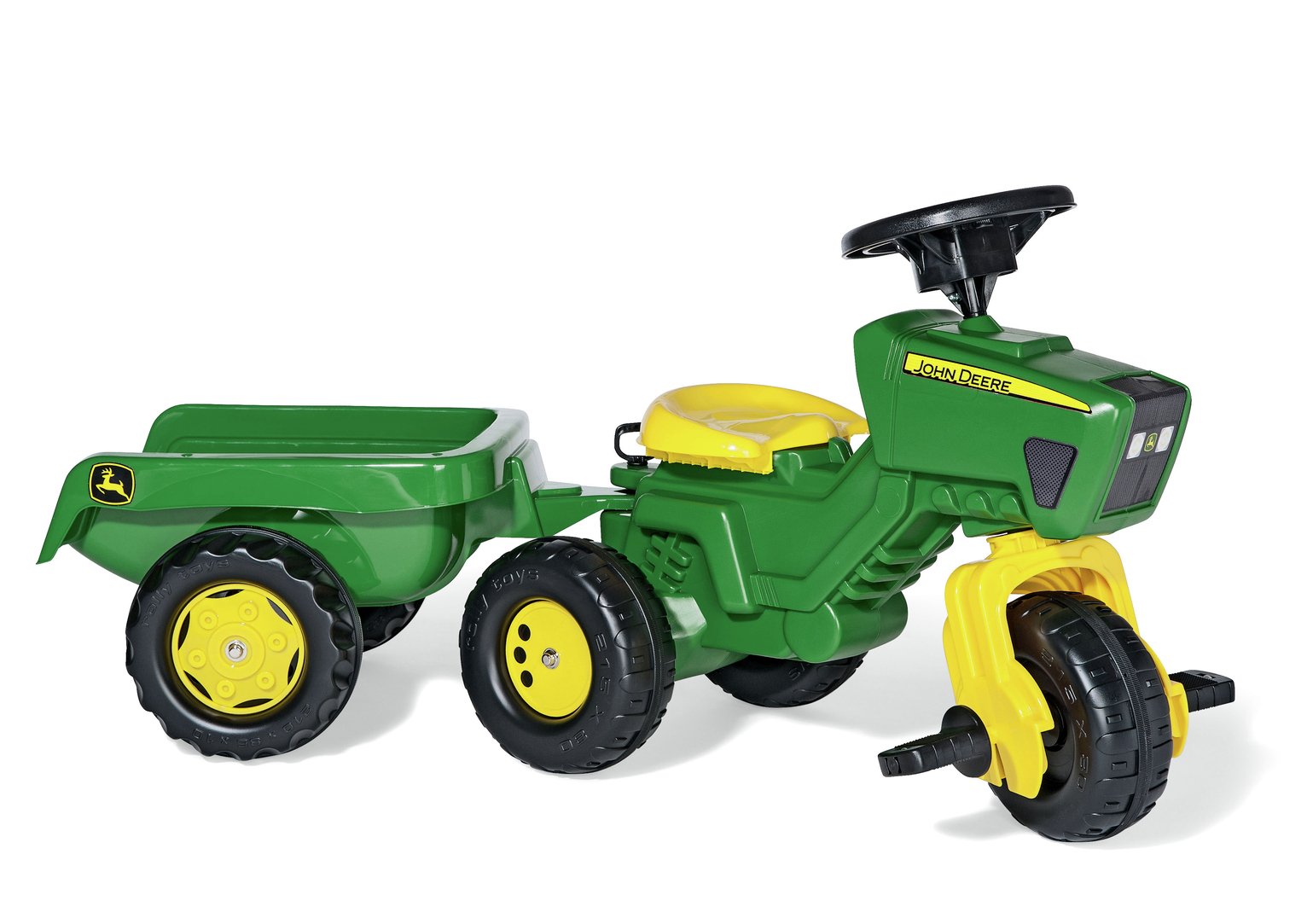 John Deere Trio Trac with Electric Steering Wheel & Trailer Review