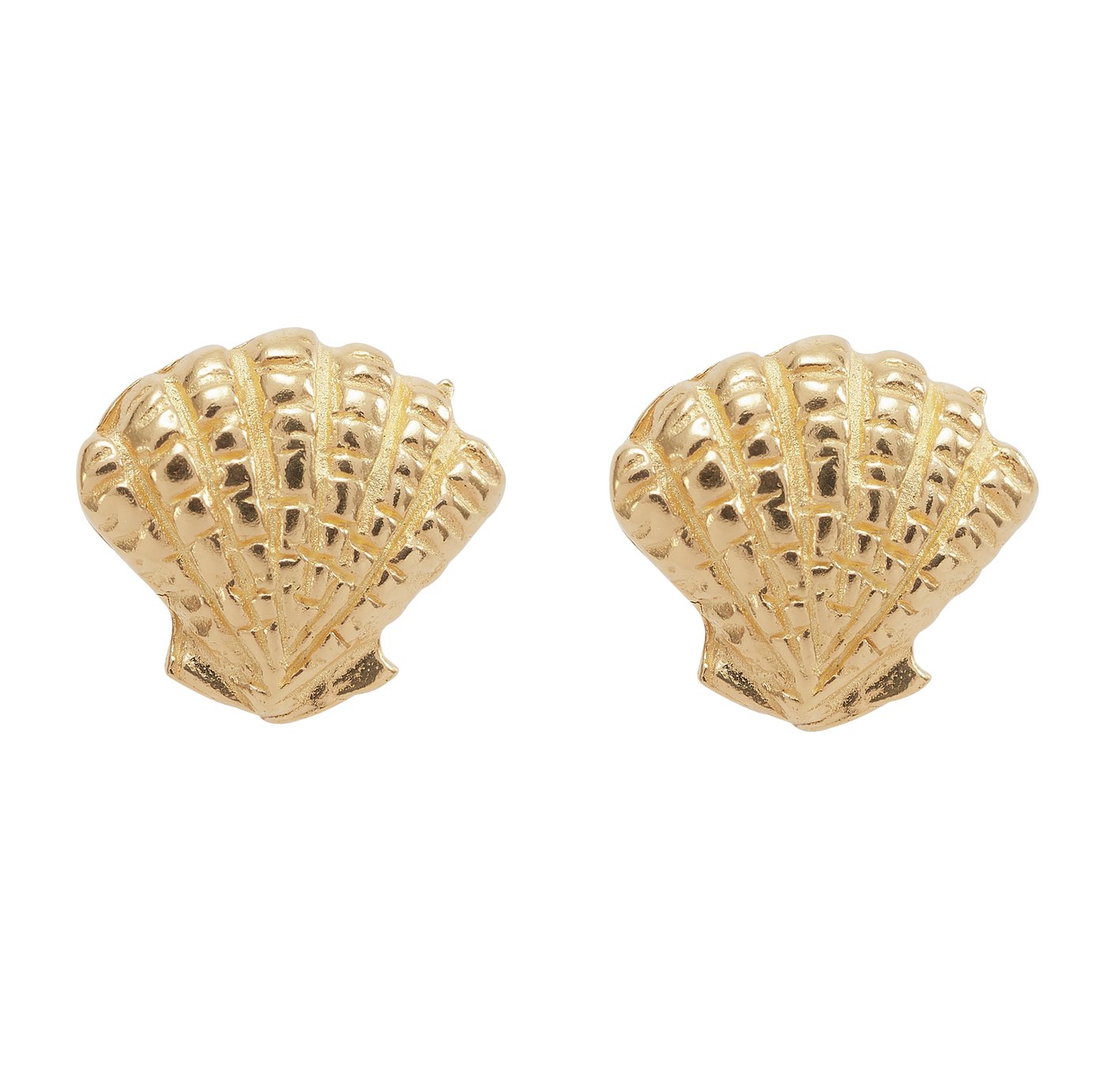 Revere 9ct Gold Plated Sterling Silver Shell Stud Earrings Review