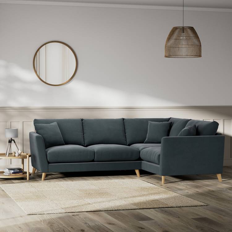 Habitat Lomond Right Hand Corner Sofa - Charcoal - Ash Leg 0