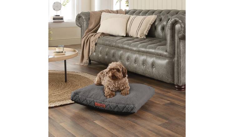 Paws For Slumber Sherpa Silver Pet Bed-Small