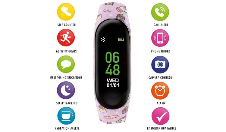 Buy Tikkers Series 1 Kids Smart Fitness Tracker Lilac Unicorn