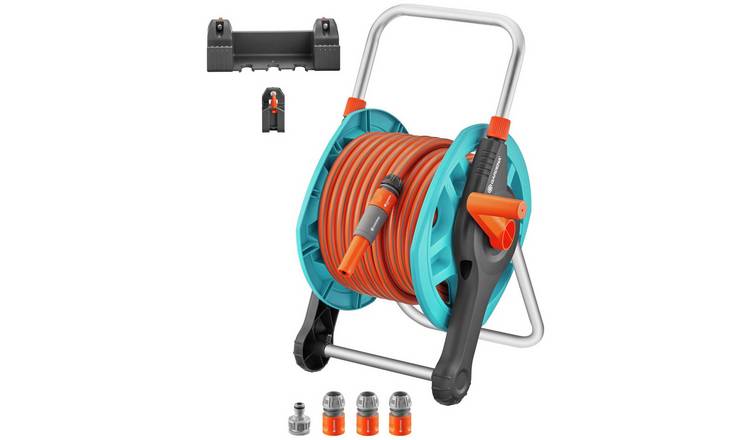 Buy Gardena Basic Wall Hose Reel Set - 25m, Hoses and sets