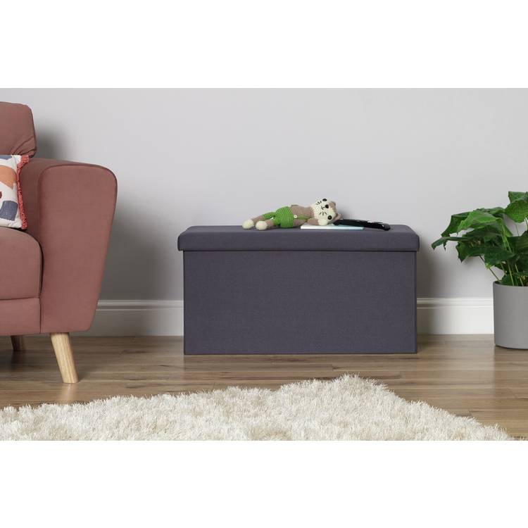 Argos Home Medium Fabric Ottoman - Grey 0