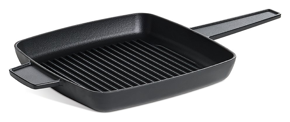 Habitat 60 Stove 24cm Cast Iron Griddle Pan - Black