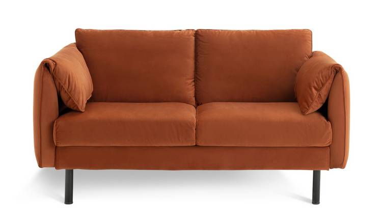 Habitat Bexley Fabric 2 Seater Sofa in a Box - Rust Orange