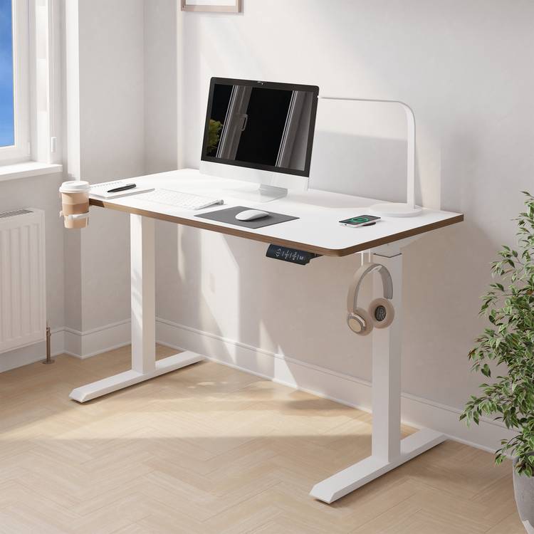Koble Gino Height Adjustable Office Desk - White 0