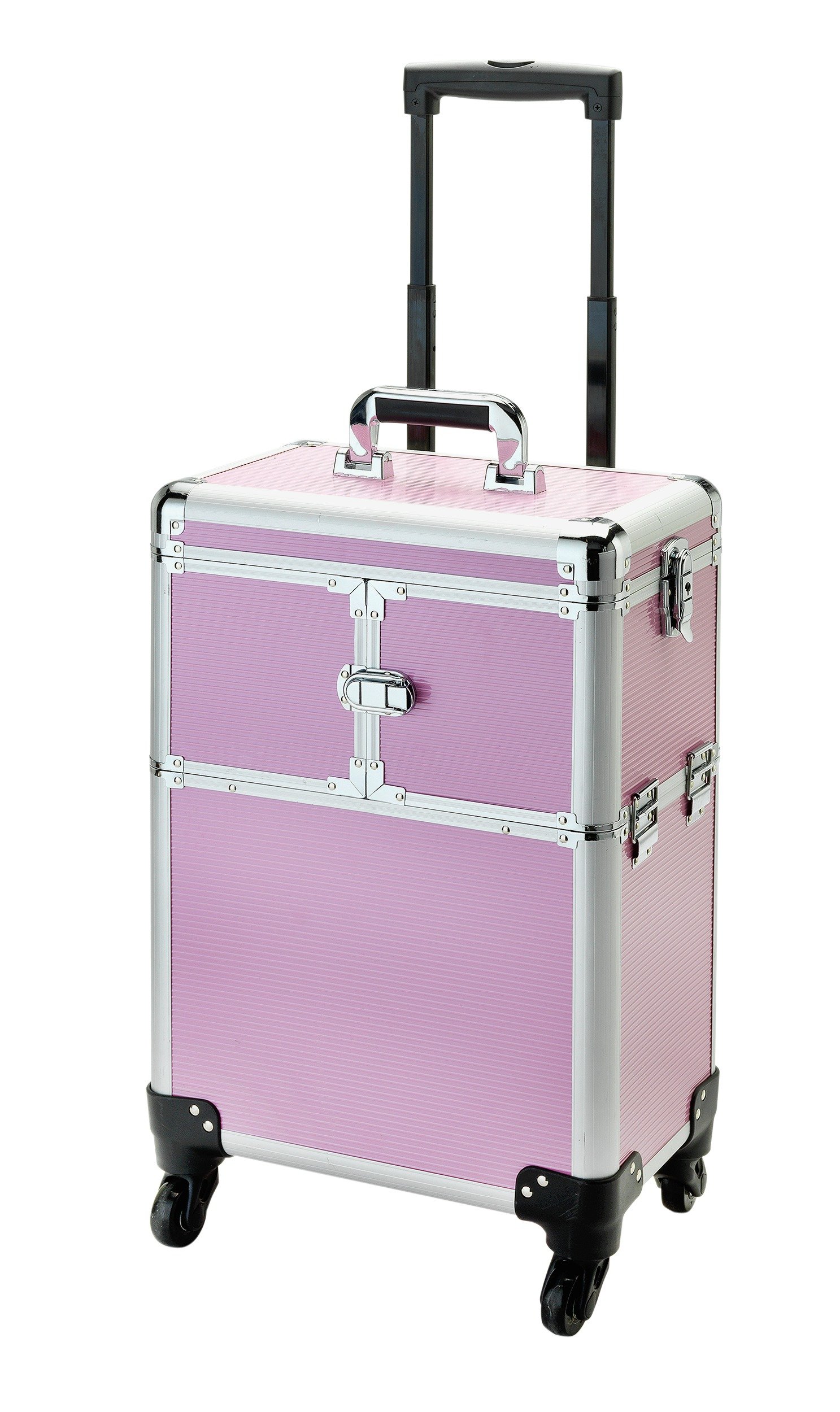Pretty Pink Large Trolley Vanity Case