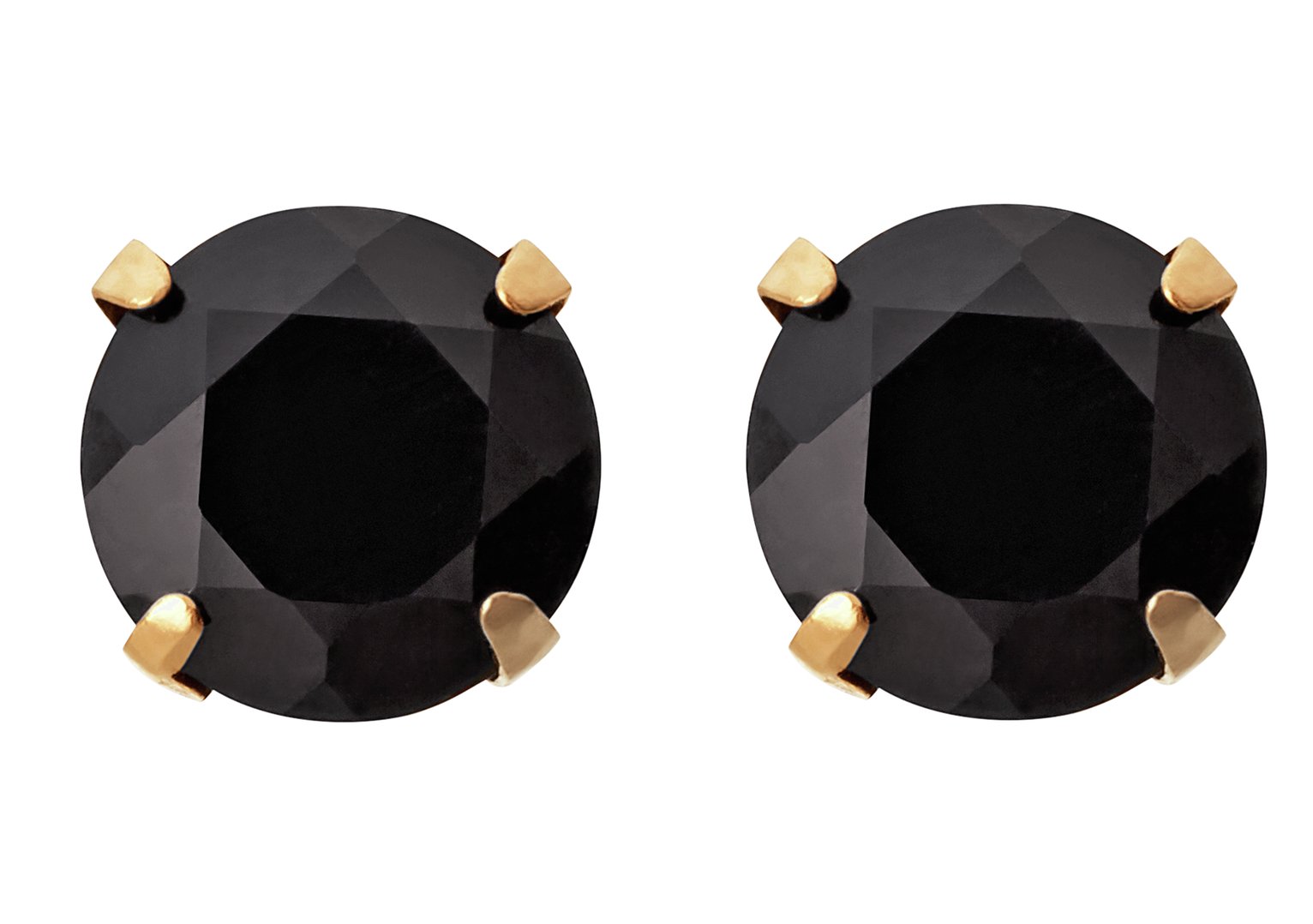 Revere 9ct Yellow Gold Black Sapphire Sept Stud Earrings Review