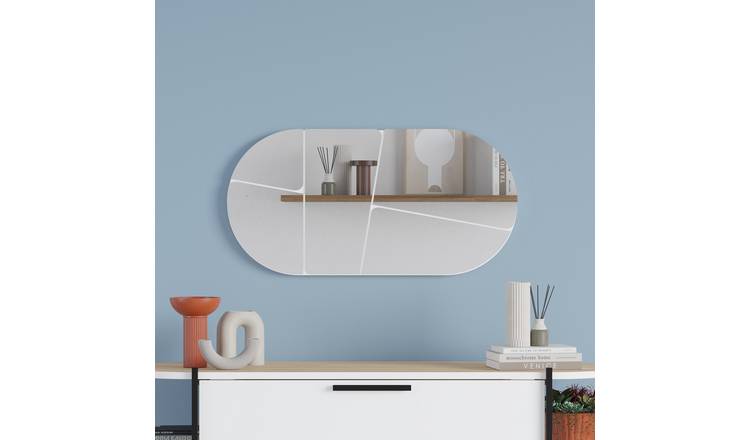 Decortie Otis Wood-Effect Frame Wall Mirror - White