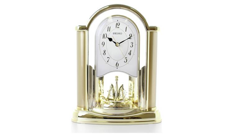 Seiko Rotating Pendulum Mantel Clock - Gold