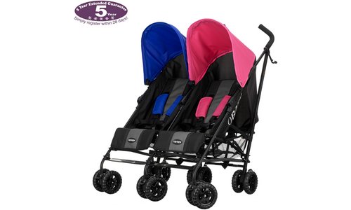 Obaby Apollo Double Pushchair in Black and Grey Uganda Ubuy