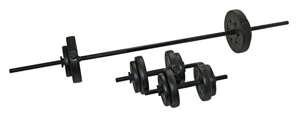 EverLast Vinyl Barbell Dumbbell Set - 30kg