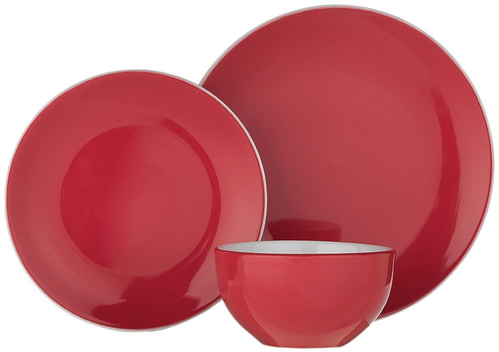 Argos Home 12 Piece Stoneware Dinner Set - Poppy Red