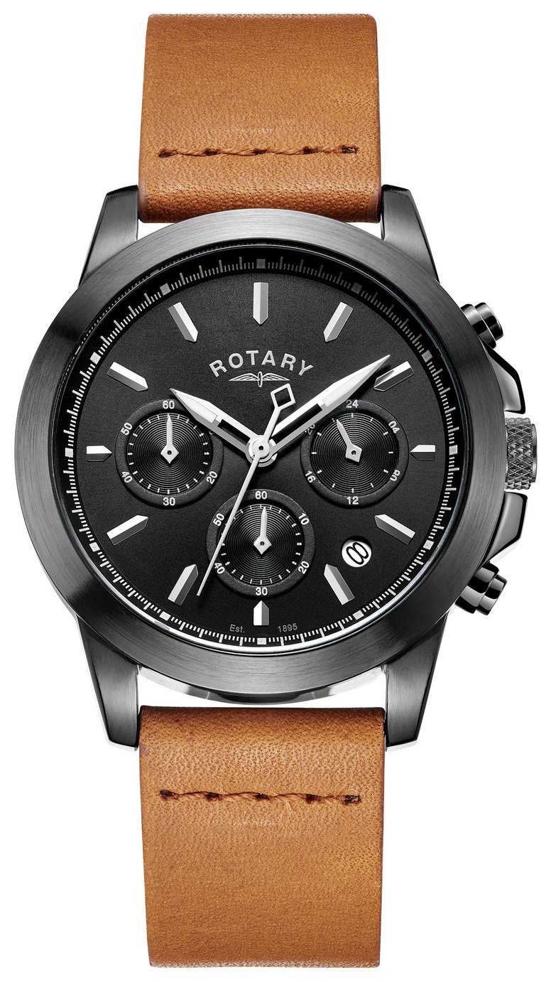 mens watches with tan leather strap