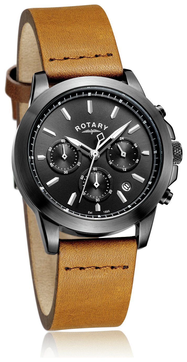 Rotary Men's Chronograph Brown Leather Strap Watch Review