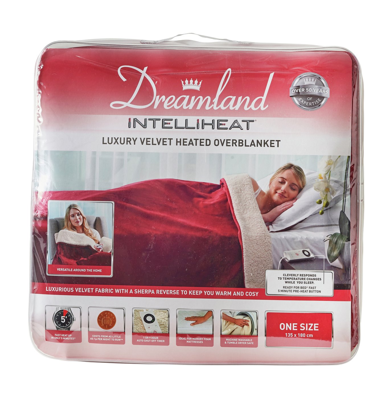 Dreamland Intelliheat Luxury Wine Velvet Heated Overblanket Review