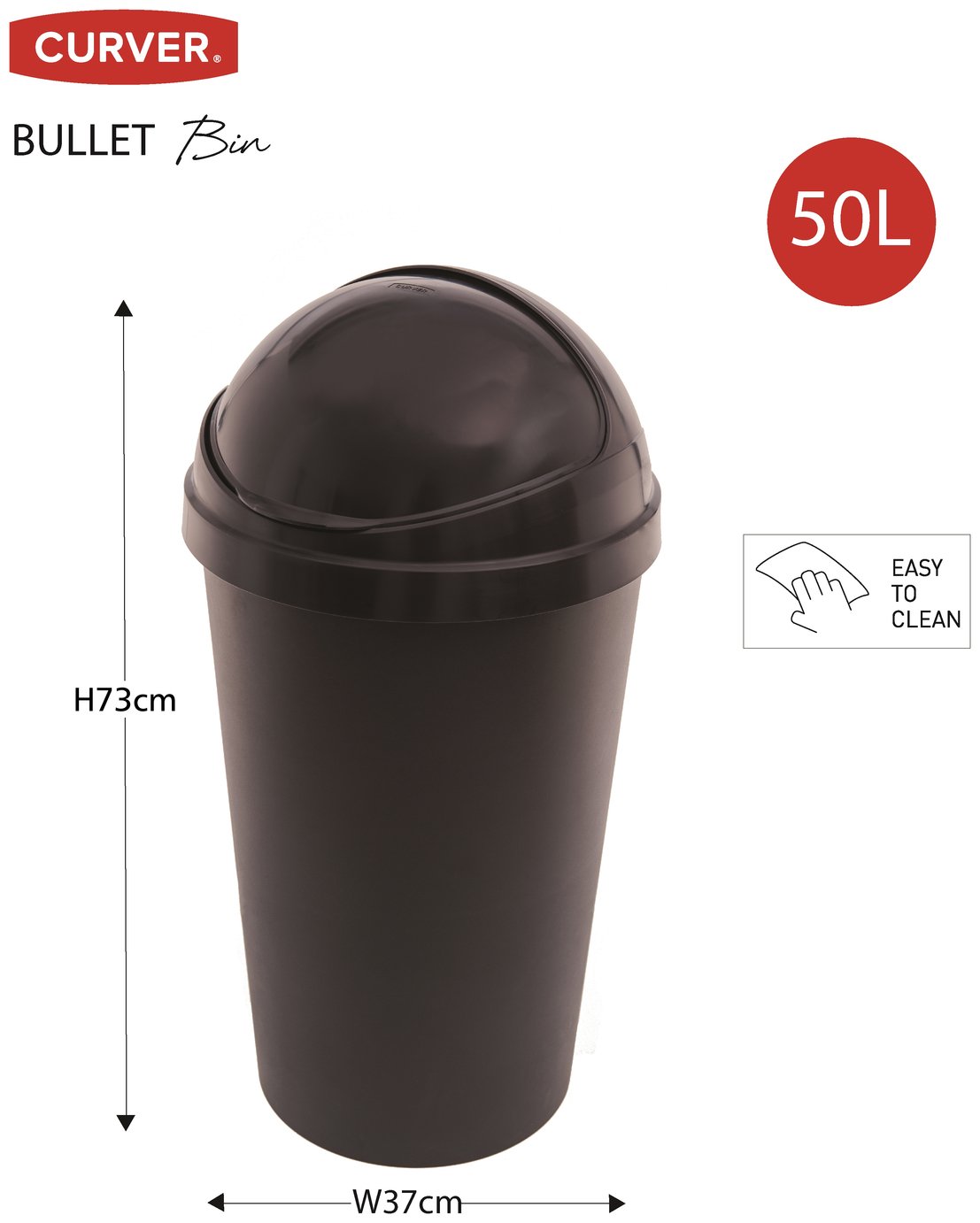 Argos Home Curver 50 Litre Bullet Kitchen Bin Review