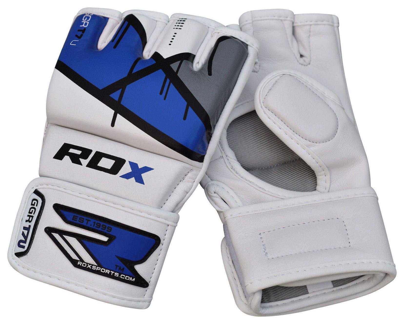 RDX Leather X Grappling Gloves Blue Review