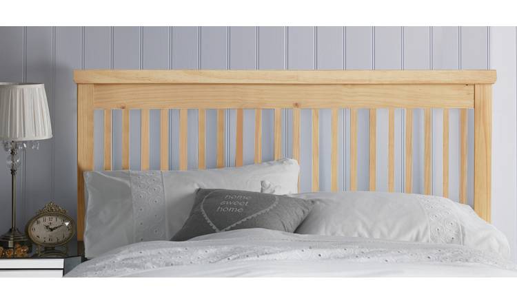 Argos double shop pine headboard