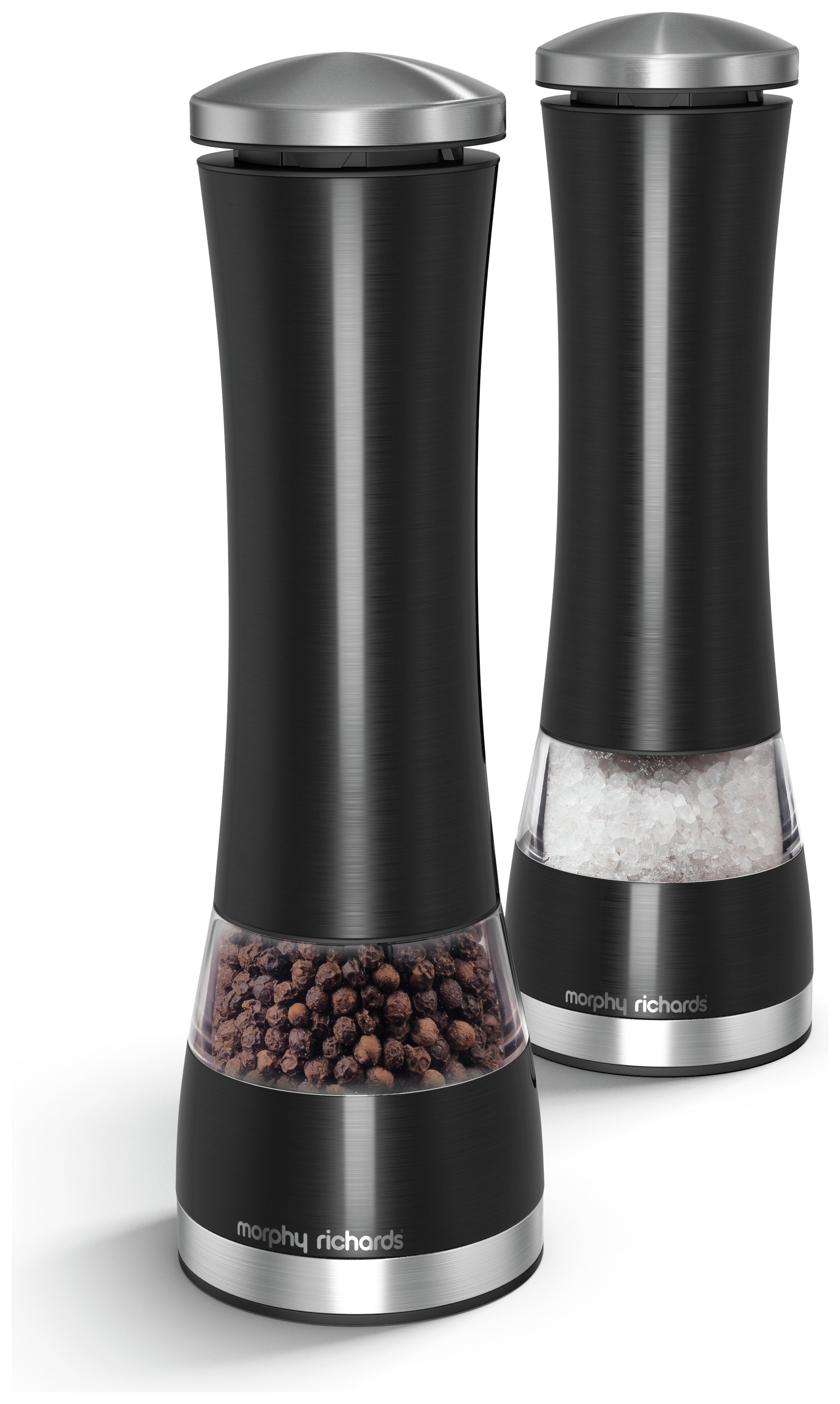 black electric salt and pepper mills