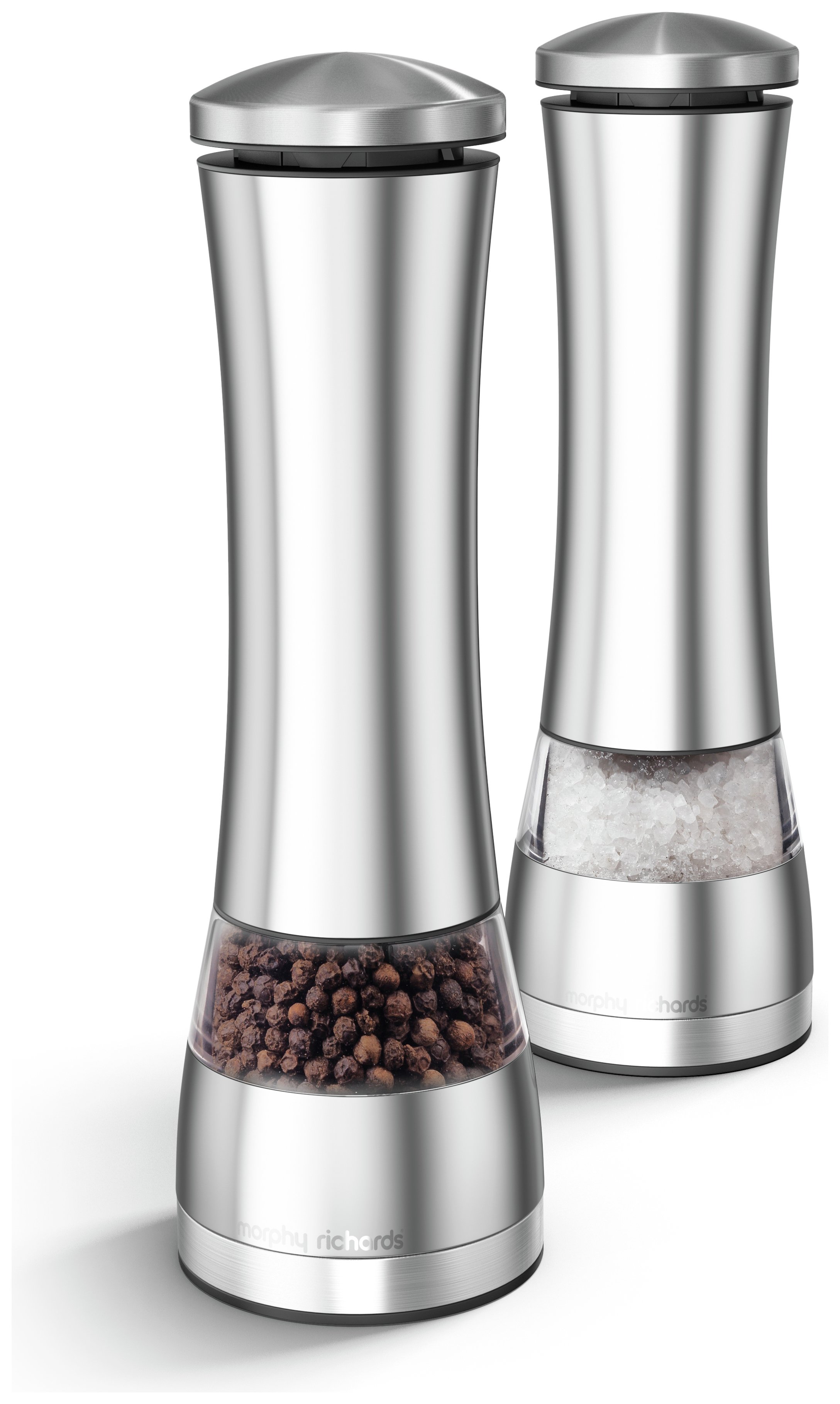 Morphy Richards Electric Salt and Pepper Mills - S.Steel.