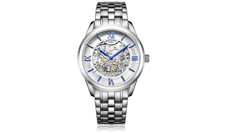 Buy Rotary Men's Silver Stainless Steel Bracelet Watch | Men's watches ...